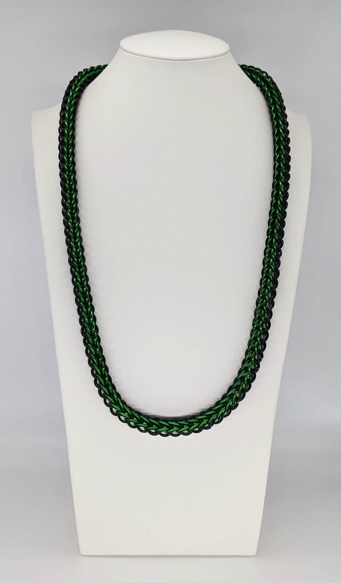 Green Chainmail Necklace
