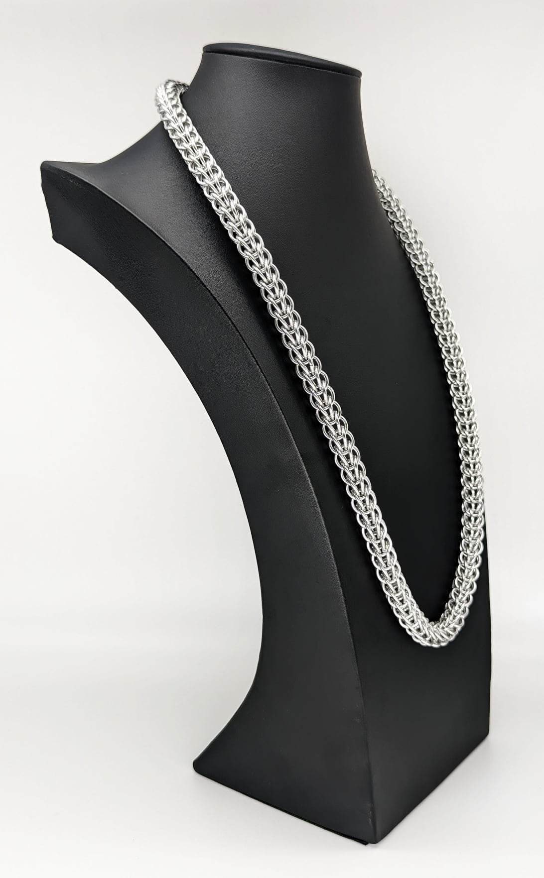 Silver Chainmail Necklace (Customizable)