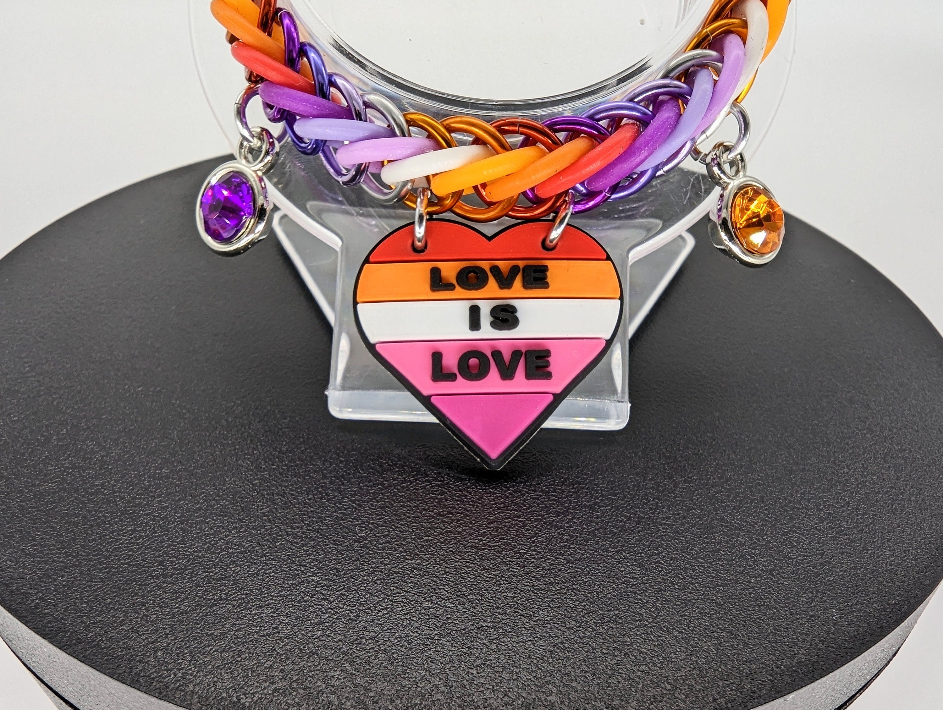 Elegant Lesbian Pride Bracelet