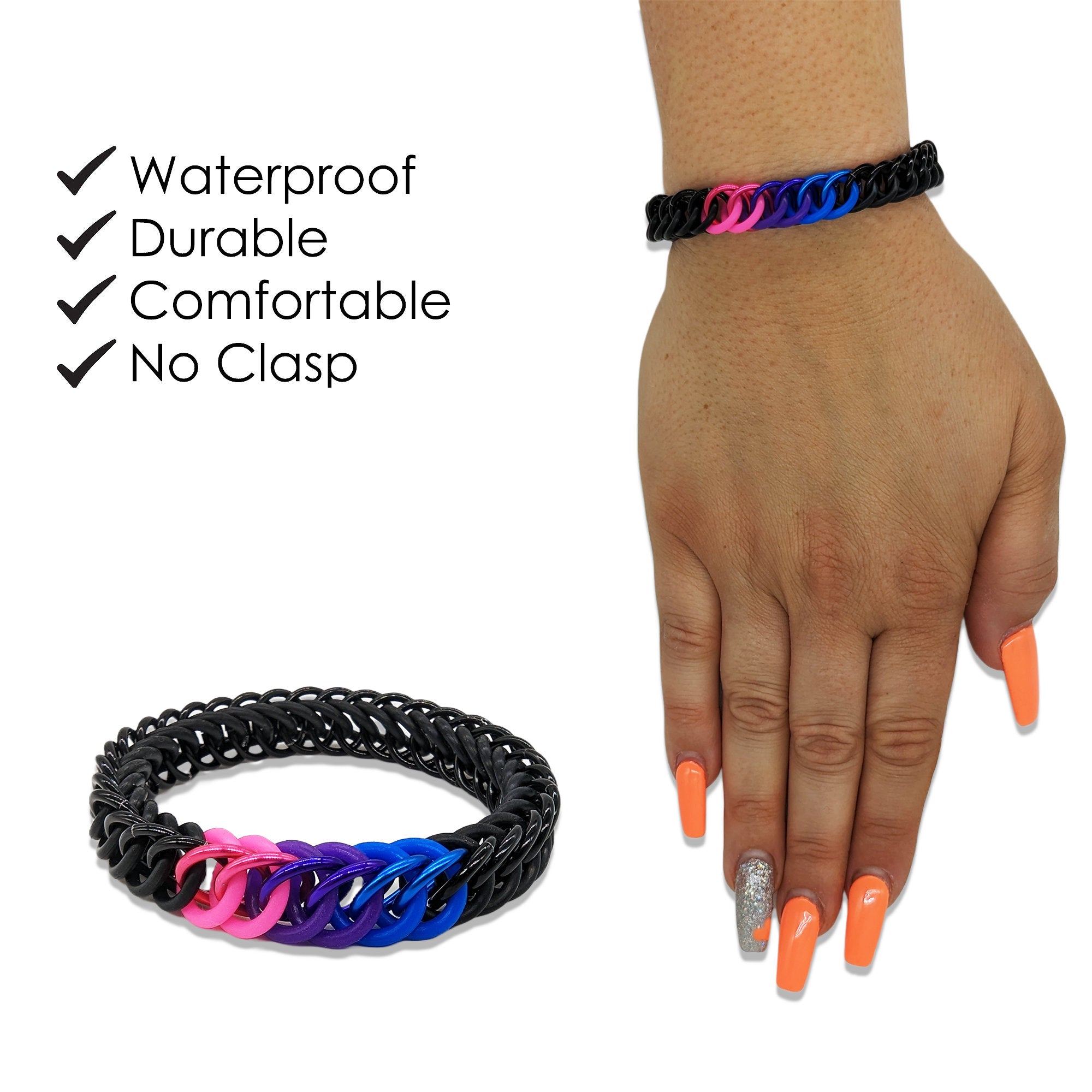 Subtle Bisexual Pride Bracelet