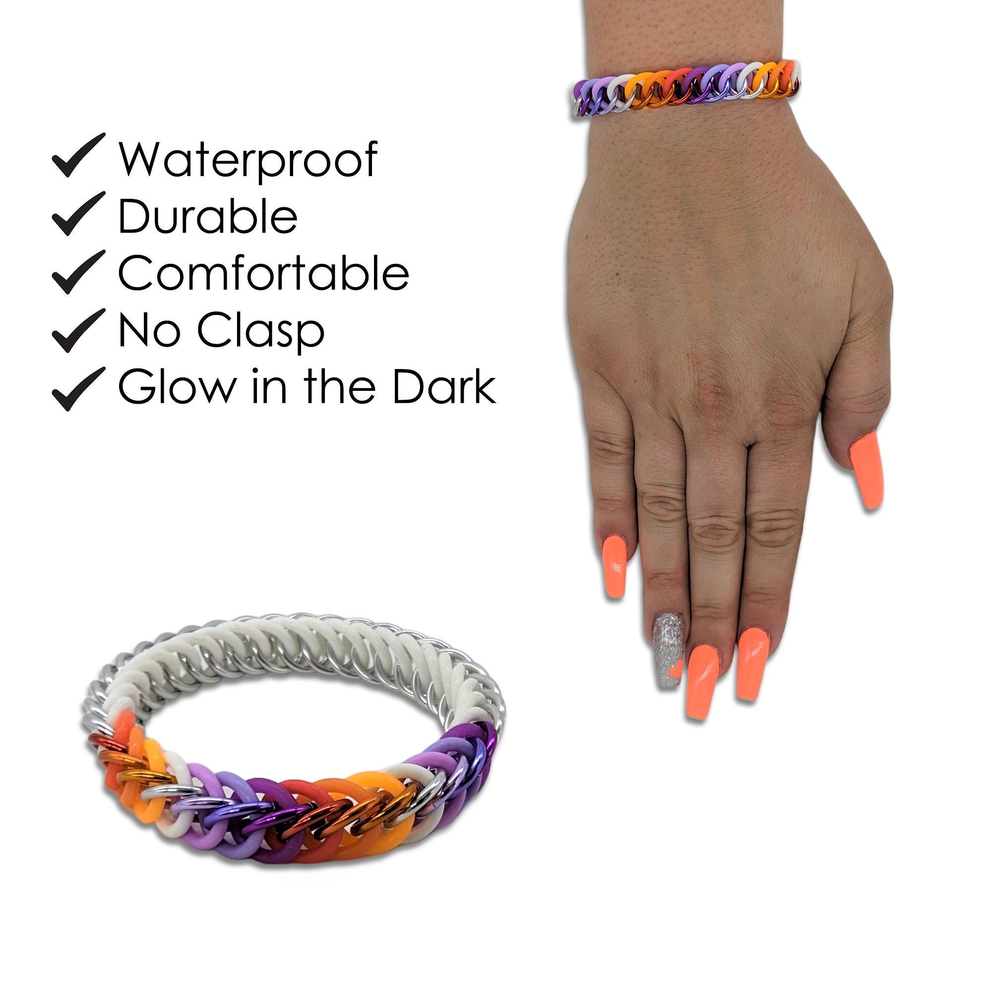 Subtle Lesbian Pride Bracelet