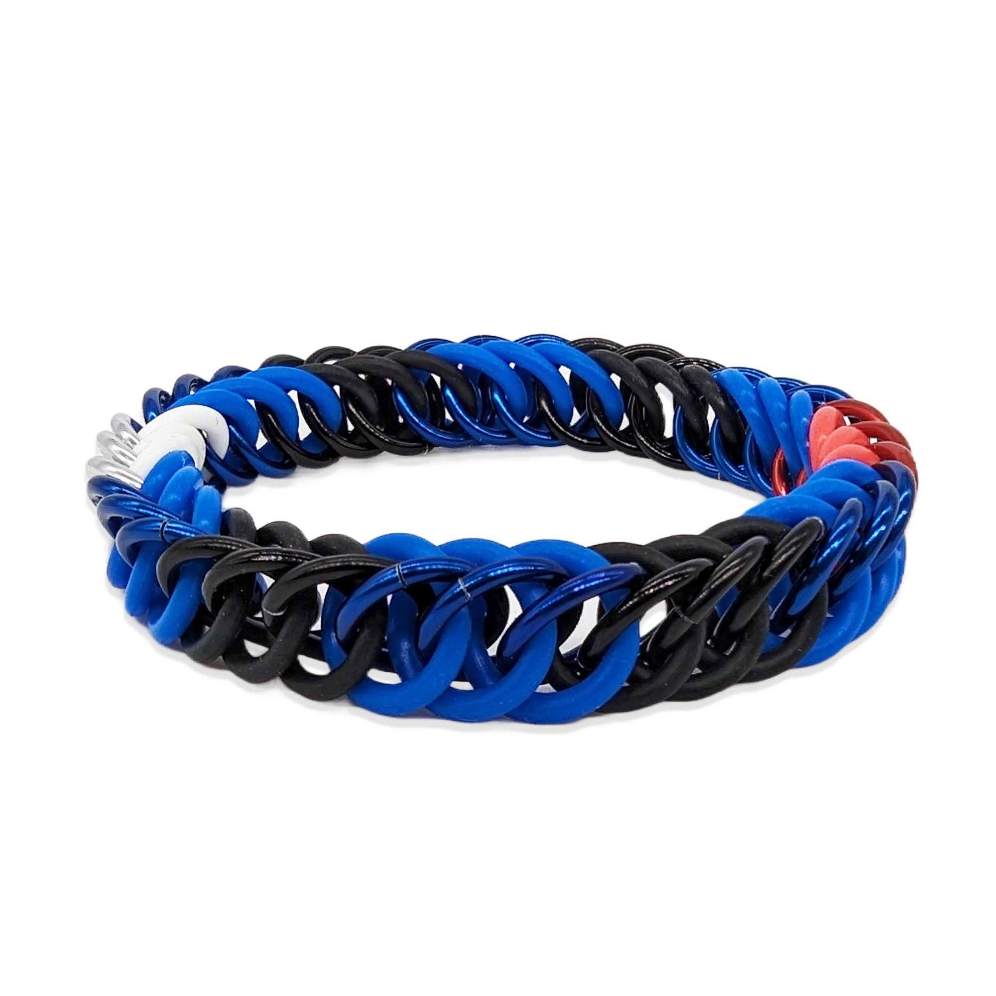 Leather Pride Flag Charm Bracelet