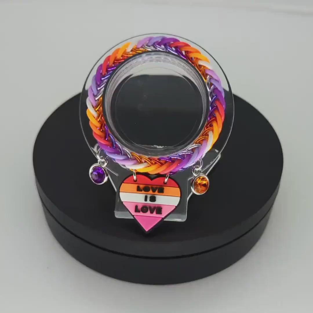 Elegant Lesbian Pride Bracelet