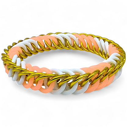 Eternium Glowflex Bracelet - 'Pinky Pineapple' - Pink, White, & Gold