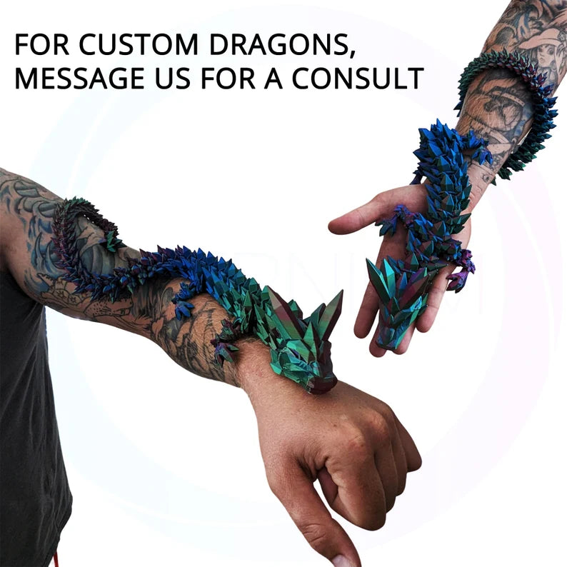 Dragon - Blue, Green, and Purple