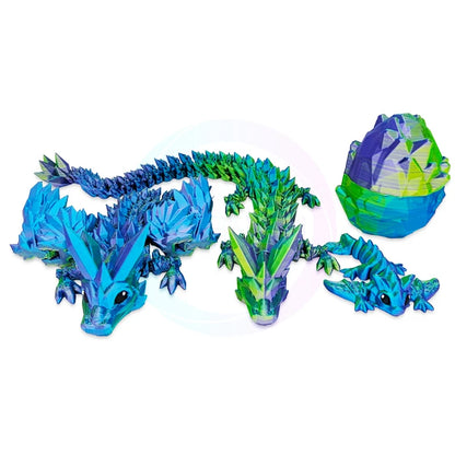 Dragon - Blue, Green, and Purple