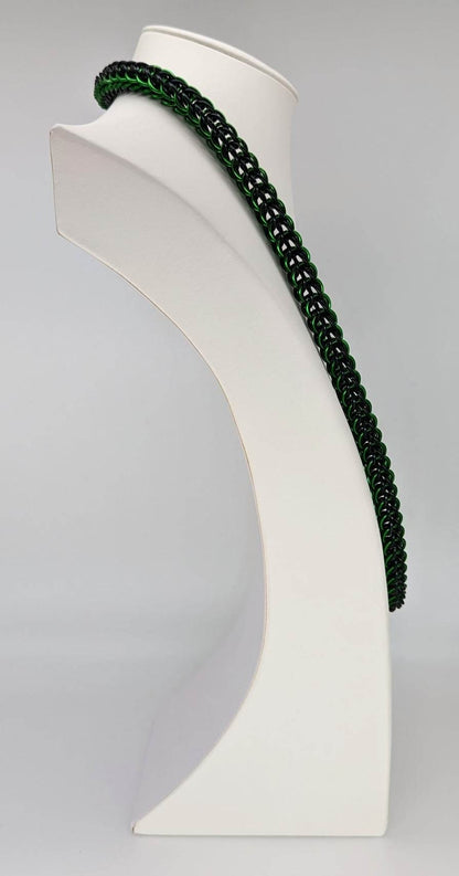 Green Chainmail Necklace