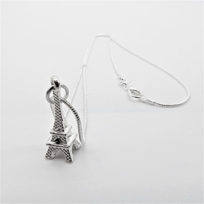 Silver Eiffel Tower Charm Jewelry