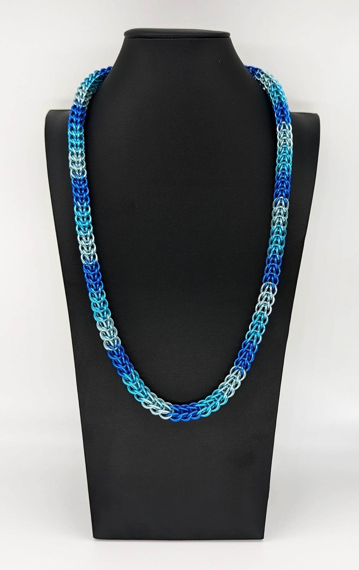 Blue Chainmail Necklace