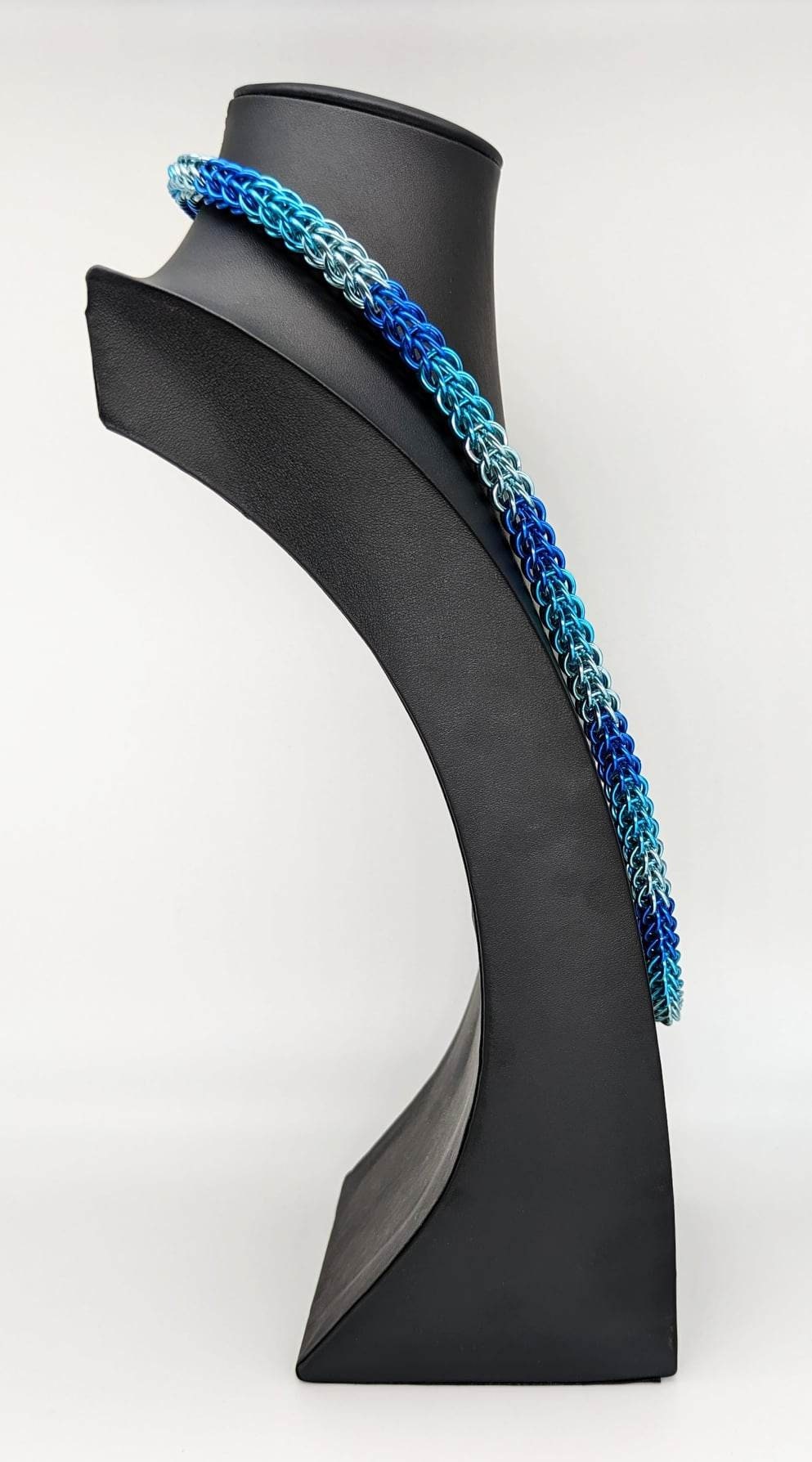 Blue Chainmail Necklace