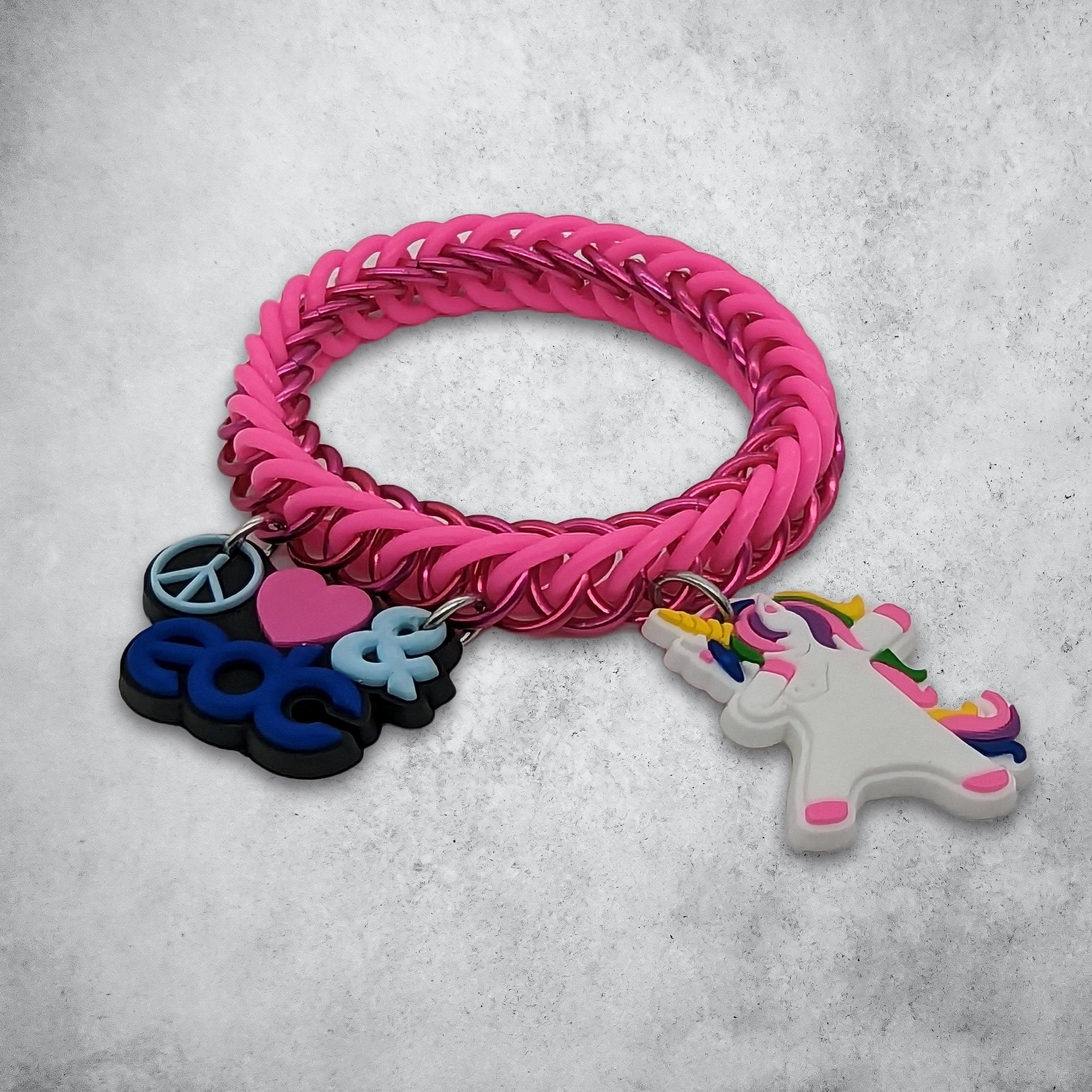 Glow-in-the-Dark Kandi Charm Bracelet