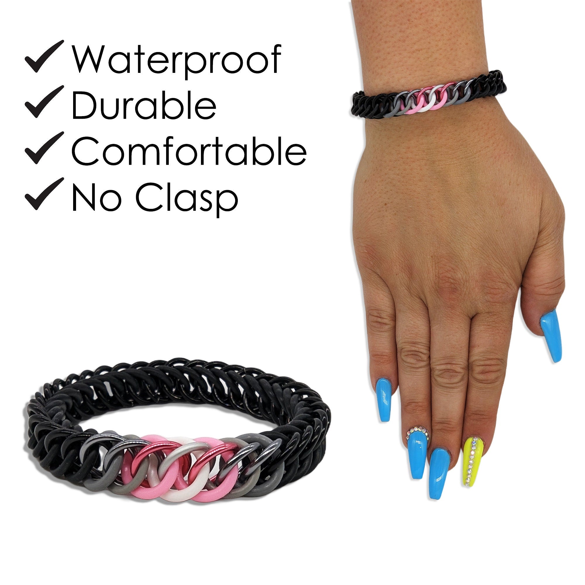 Subtle Demigirl Pride Bracelet