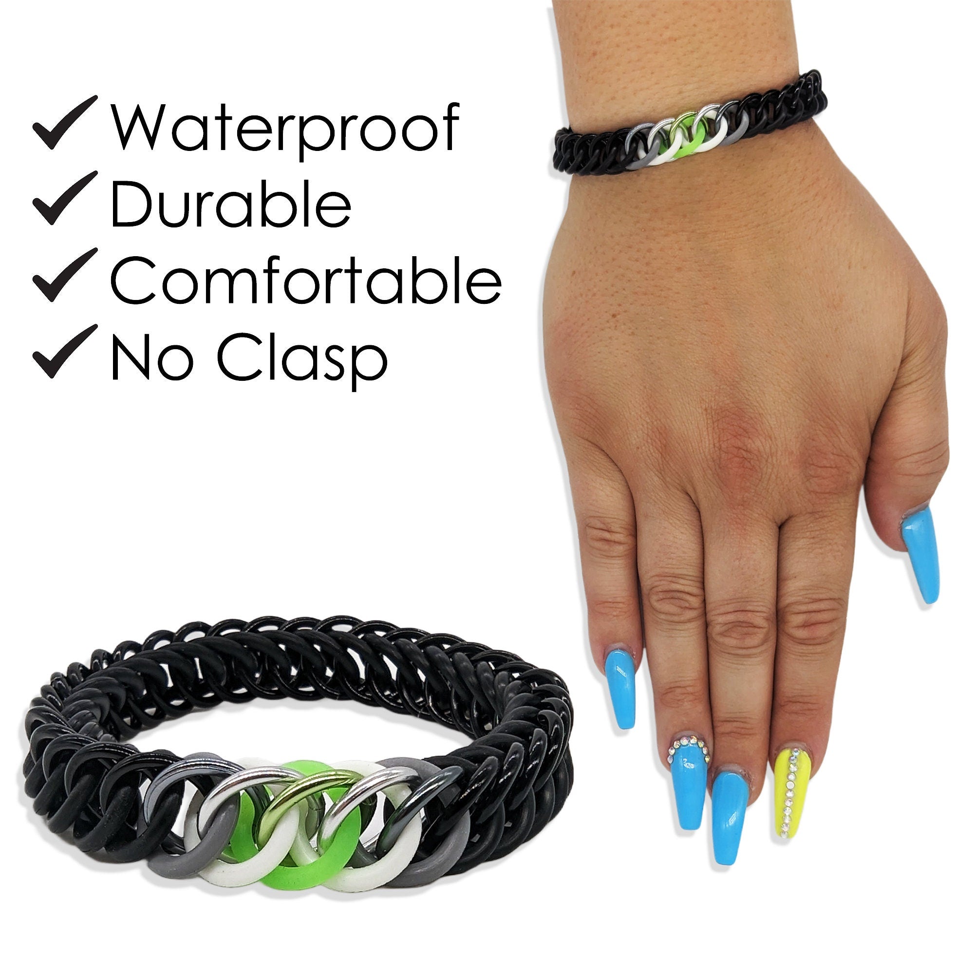 Subtle Agender Pride Bracelet