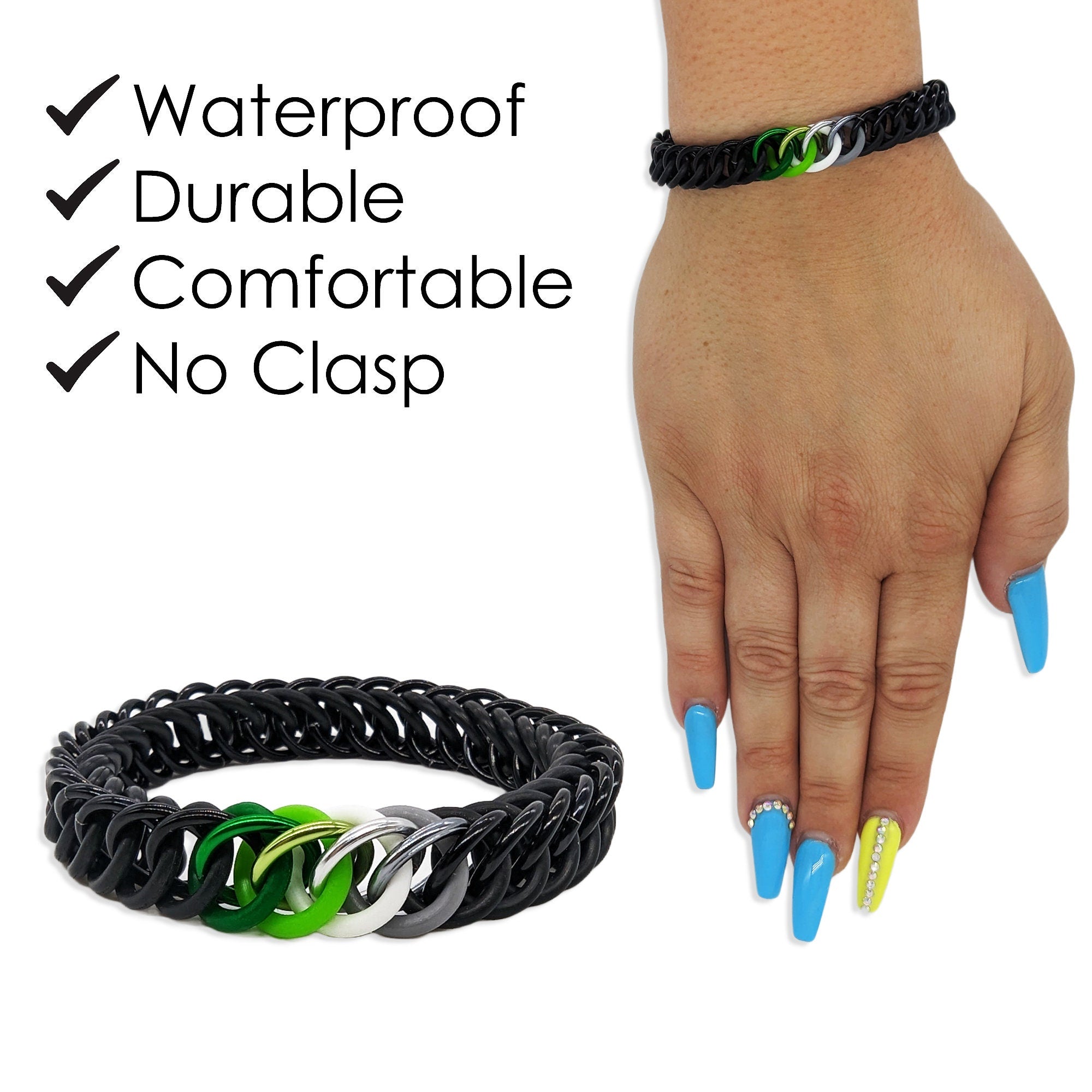 Subtle Aromantic Pride Bracelet