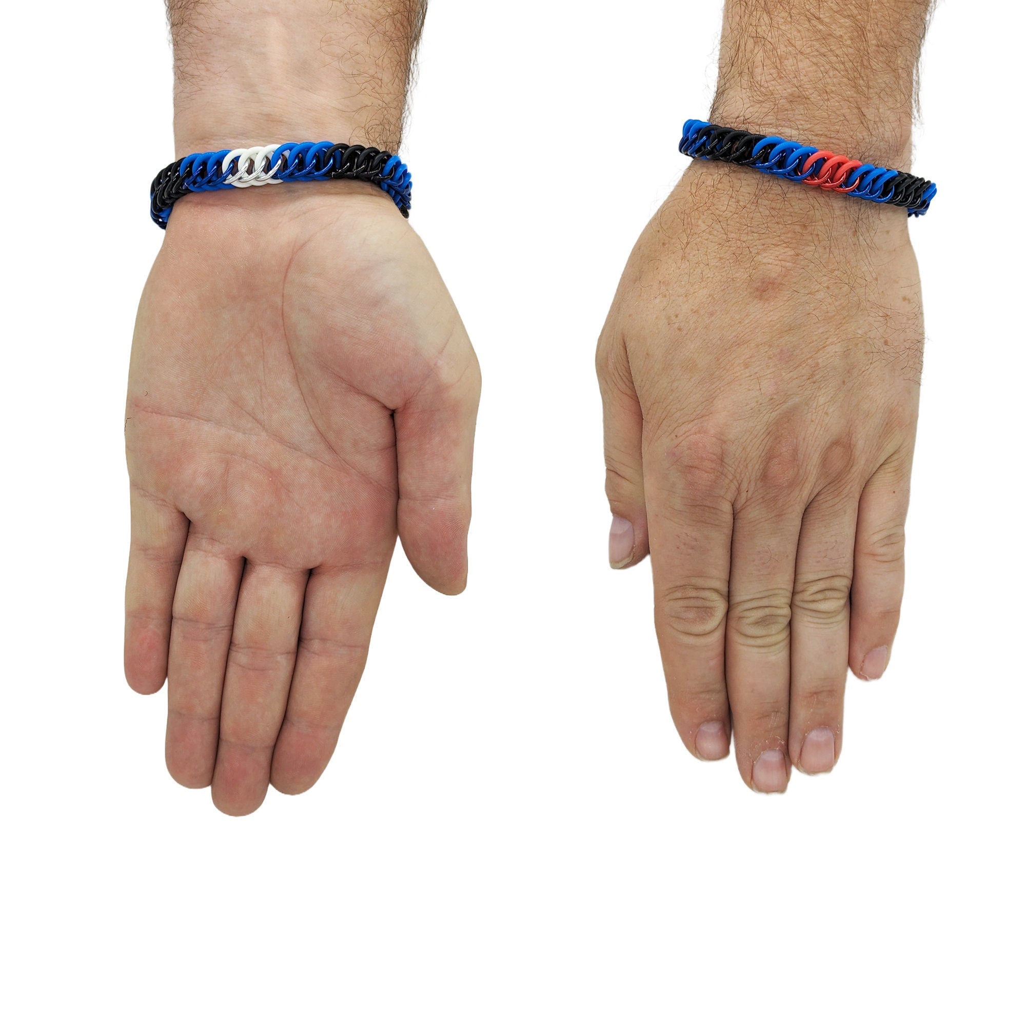 Leather Pride Flag Charm Bracelet