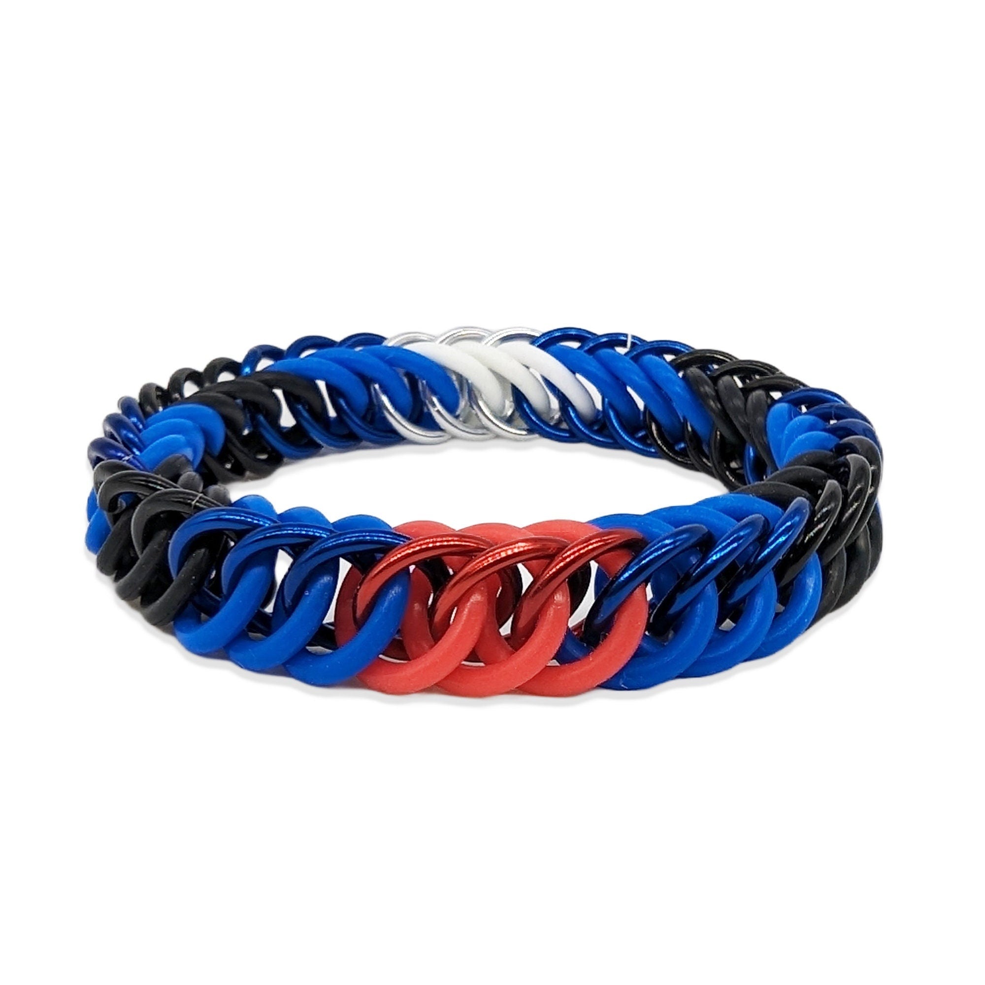 Leather Pride Flag Charm Bracelet